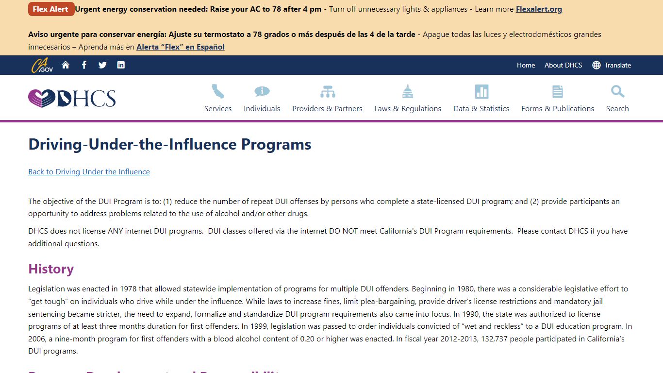 DUI Programs - California